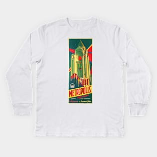 METROPOLIS Directed by Fritz Lang 1927 Hollywood Sci Fi Vintage Movie Kids Long Sleeve T-Shirt